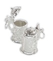 Charm de plata esterlina con apertura de jarra de cerveza Stein .925 x 1 Charms para beber