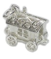 Gypsy caravan opening sterling silver charm .925 x 1 caravans charms