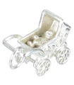 Kinderwagen Sterling Silber Charm .925 x 1 Kinderwagen Kinderwagen Babytransport