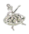 Ballerina Dancer charm i sterling silver .925 x 1 Ballettdans