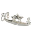 Charm gondole en argent sterling .925 x 1 Gondoles Love Romance charms