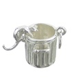 Cat in a dustbin trashcan sterling silver charm .925 x 1 movable charms