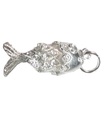 Charme de poisson flexible en argent sterling .925 x 1 Breloques de poissons mobiles