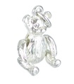 Breloque en argent sterling ours en peluche avec bras mobiles - jambes .925 x 1 breloques