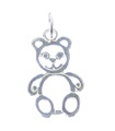 Charm de plata de ley con forma de osito de peluche .925 x 1 Charms de Teddys Teddies Bears.