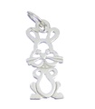 Breloque lapin en argent sterling .925 x 1 breloques lapins lapins