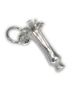 Charm de plata de ley de puerro .925 x 1 Charms de verduras de Gales Gales