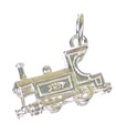 Charm in argento sterling Steam Railway Engine .925 x 1 Train Trains charms