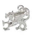 Ciondolo in argento sterling drago .925 x 1 Galles e ciondoli draghi gallesi