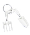 Troffel en vork sterling zilveren tuinbedel .925 Gardener charms