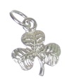 Charm de plata esterlina con trébol .925 x 1 Flores Charms de tréboles