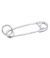 Safety Pin sterling silver charm .925 x 1 Nappy Pins Diaper charms DOES NOT OPEN