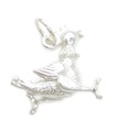 Chicken without feathers sterling silver charm .925 x 1 Plucked