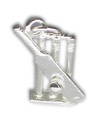 Mazza da cricket Palla e monconi fascino in argento sterling .925 Ciondoli cricket