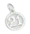 21st Birthday sterling silver charm .925 x 1 Birthdays Charms