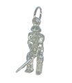 Charme en argent sterling batteur de cricket .925 x 1 breloques de cricket batteur