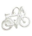 Charm de plata esterlina para bicicleta .925 x 1 Charms de bicicletas de carreras de Bike Racer