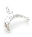 Charm de plata de ley con delfines .925 x 1 Charms de delfines