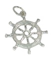 Ships Wheel sterling silver charm .925 x 1 Boating Boats charms