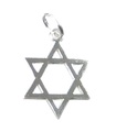 Davidstern Kleiner Sterling Silber Charm .925 x 1 Jüdischer Glauben Charms