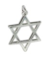 Davidstern Kleiner Sterling Silber Charm .925 x 1 Jüdischer Glauben Charms