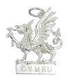 Charm dragon en argent sterling Cymru Wales .925 x 1 charmes de dragons gallois