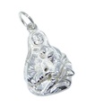 Madonna en kind sterling zilveren bedel .925 x 1 Heilige bedels