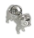 Chow Chow dog sterling silver charm .925 x 1 Chows dogs charms