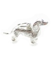 Ciondolo in argento sterling cane bassotto .925 x 1 Charms cani salsiccia