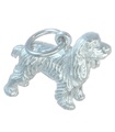 Breloque pour chien en argent sterling épagneul .925 x 1 Breloques pour chiens épagneuls