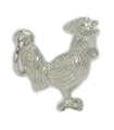 Charm Pollo Gallo Gallo Plata De Ley .925 x 1 Charm Pájaros