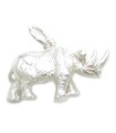 Breloque rhinocéros en argent sterling .925 x 1 Breloques rhinocéros