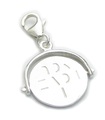 I Love You spinner charm i sterlingsilver med clip .925 x 1 berlocker