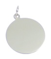 Pendente con ciondolo in argento sterling di 20 mm di apx disco normale .925 x 1 da incidere