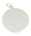 Disc apx 24mm Plain sterling silver charm pendant .925 x 1 Engravable