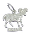 Aries the Ram sterling silver charm .925 x 1 Zodiacs Rams Goats charms