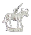 Taurus Zodiac Bull charm i sterling silver .925 x 1 Zodiacs Bulls berlocker