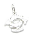 Fische Sternzeichen Sterling Silber Charm .925 x 1 Fisch Sternzeichen Charms