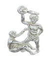 Gemini sterling silver charm .925 x 1 Zodiac Geminis Twins zodiacs charm