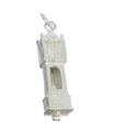 Grandfather clock opening sterling silver charm .925 x 1 Mouse inside