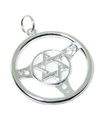 Stella di David nel fascino del volante in argento sterling .925 x 1 ciondoli ebraici