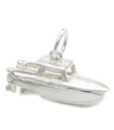 Charm de plata esterlina con apertura de barco de crucero de cabina .925 x 1