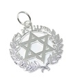 Davidsstjärna charm i sterling silver .925 x 1 Faith judiska charm