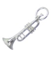 Dije de plata de ley para trompeta .925 x 1 Dijes de instrumentos musicales de orquesta