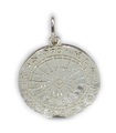 Dartscheibe Sterling Silber Charm-Anhänger .925 x 1 Dartscheiben Charms