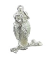 Eule Sterling Silber Charm .925 x 1 Eulen Vogel Vögel Charms