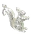 Eichhörnchen Sterling Silber Charm .925 x 1 Eichhörnchen Eichhörnchen Eichhörnchen Charms