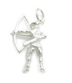 Breloque en argent sterling Robin Hood .925 x 1 Sherwood Archer Archers Charms