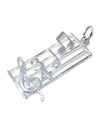 Charm in argento sterling scala musicale .925 x 1 ciondoli musicista