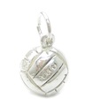 Charme de football en argent sterling .925 x 1 breloques de ballons de football de football